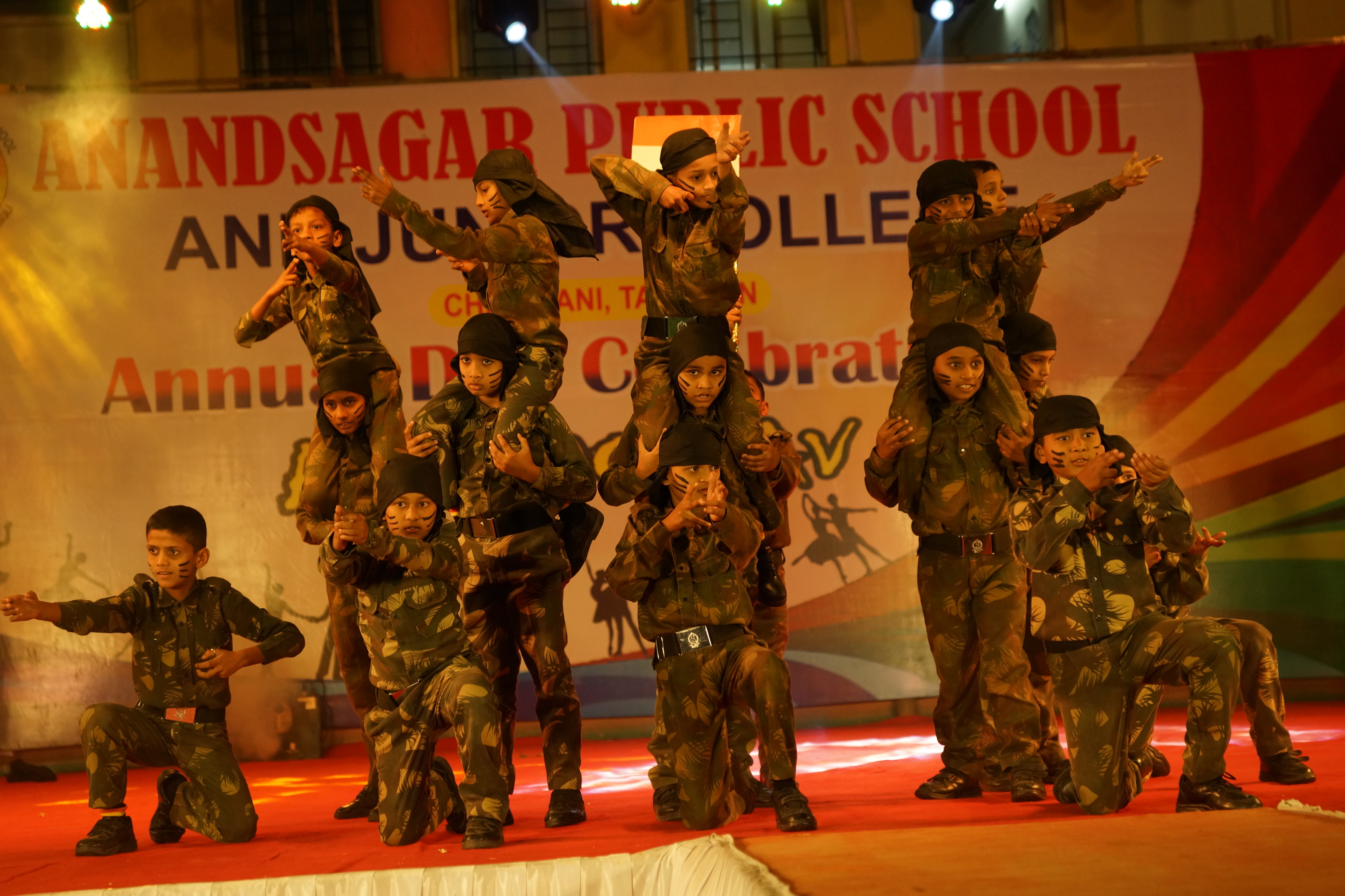 Students performing a skit